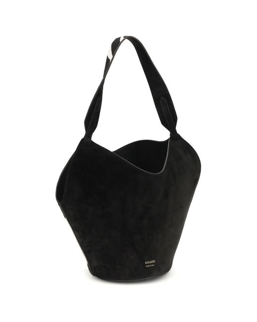 Khaite Black Lotus Shoulder Bag