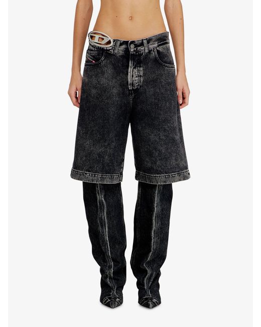 DIESEL Black De-Sire-Short- S2 Denim Bermuda Shorts