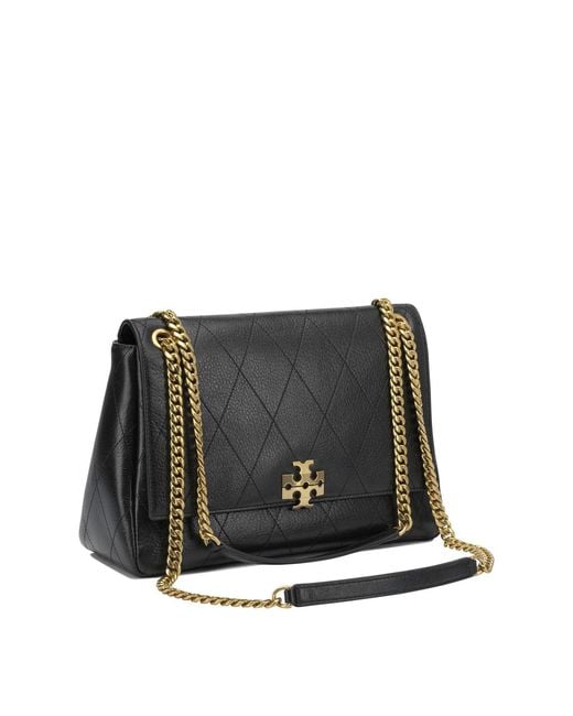 Tory Burch Black Leather Shoulder Bag