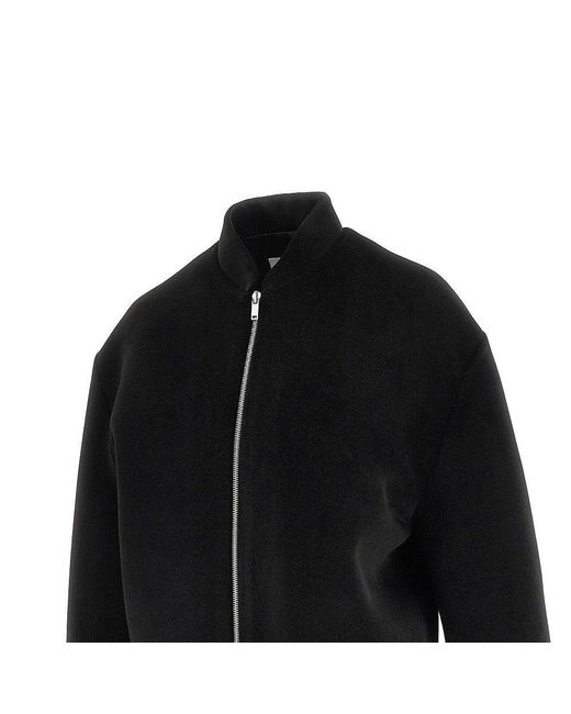 Jil Sander Black Velvet Full-Zip Jacket