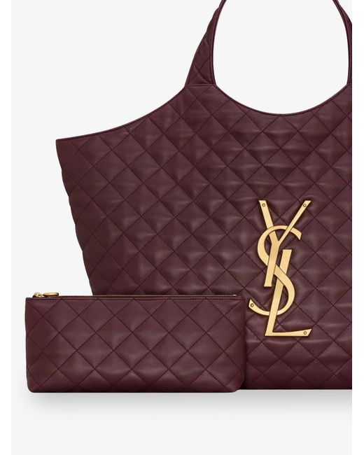 Saint Laurent Purple Icare Quilted Leather Handbag