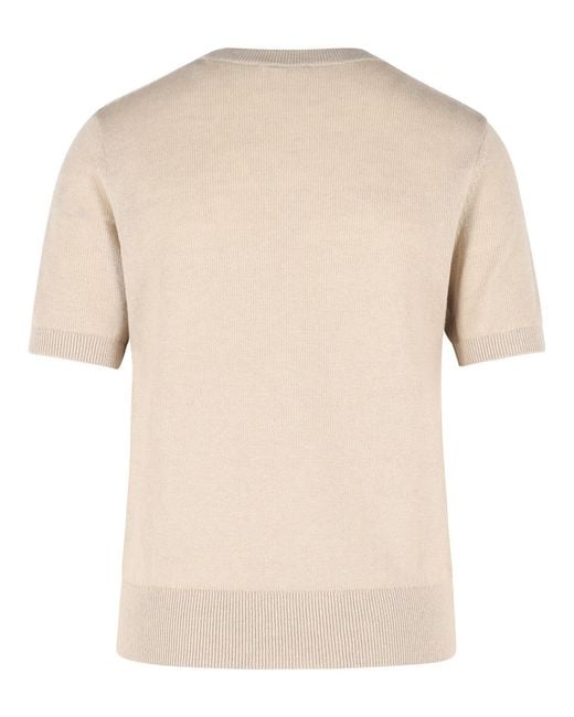 Burberry Natural 'Anisa' Cotton And Wool Sweater