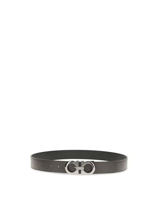 Ferragamo White Reversible Belt for men