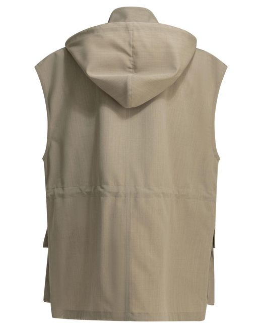 Auralee Natural Max Sleeveless Jacket