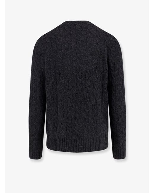 Polo Ralph Lauren Blue Wool And Cashmere Cable Knit Sweater for men
