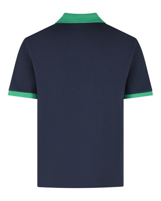 Versace Blue Dark Cotton Polo Shirt for men