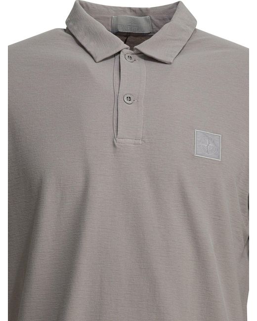 Stone Island Gray Polo Shirt for men