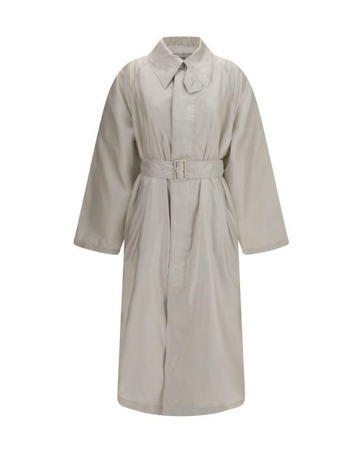 Phoebe Philo Gray Trench Coat Cotton Twill