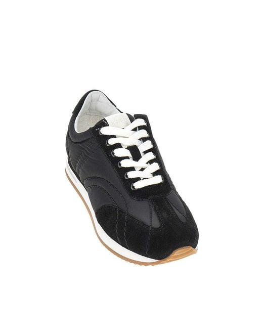 Totême Black Nylon And Suede Leather 'Sport' Sneakers