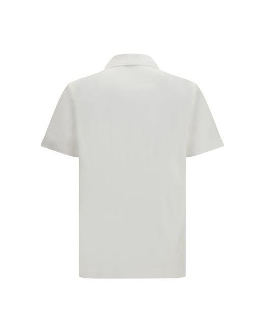 Ferragamo White Cotton Polo Shirt for men