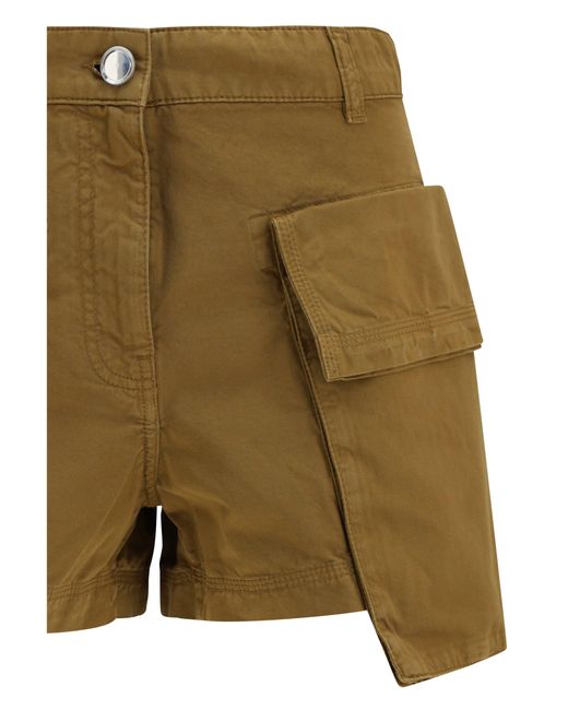 Pinko Natural Cargo Shorts Kiwi