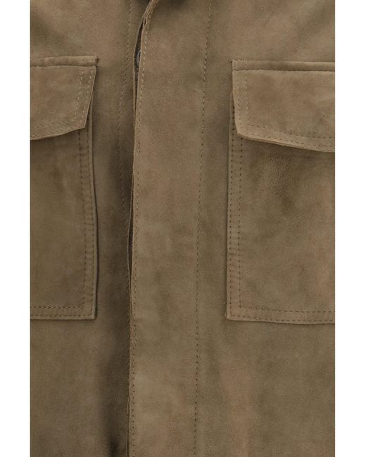 D'Amico Green Suede Jacket Liberosuede for men