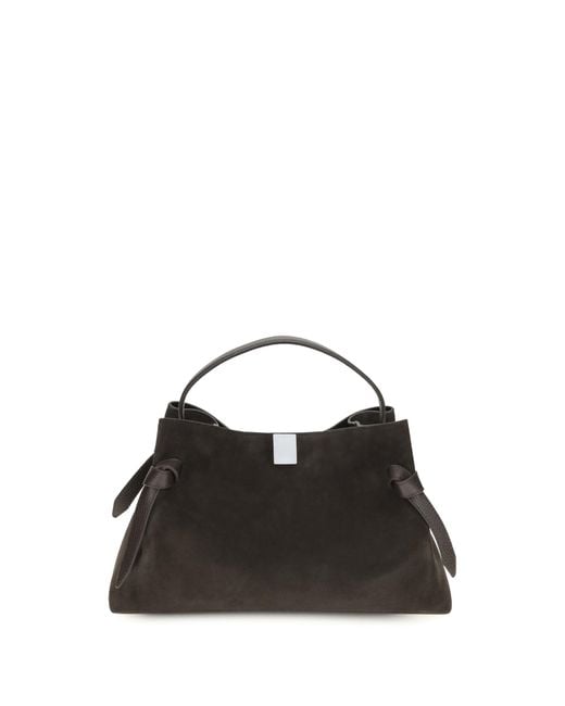 Yuzefi Black Shoulder Bag Gyoza Suede
