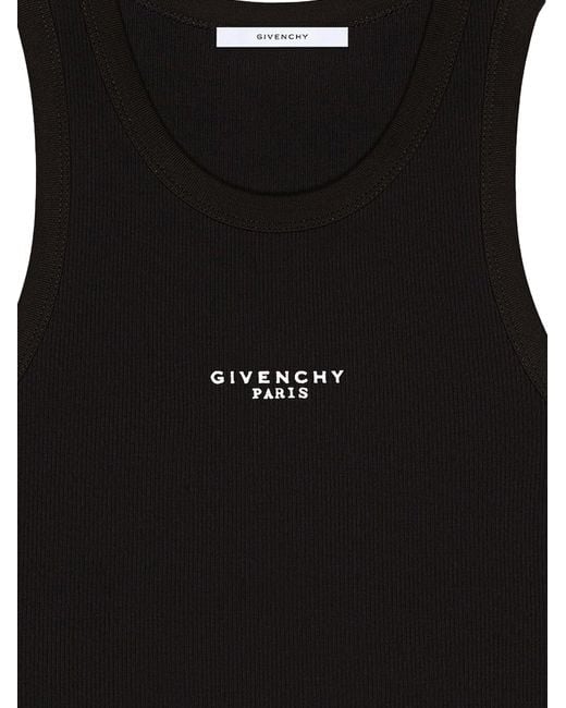 Givenchy Black Cotton Blend Tank Top