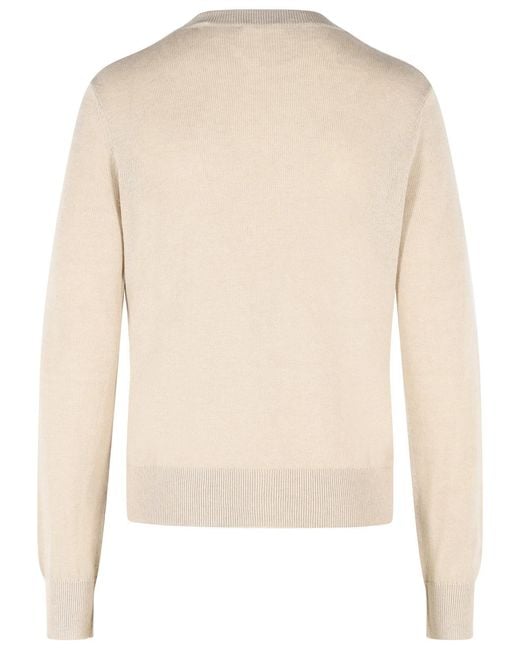 Burberry Natural 'Ravella' Wool Blend Cardigan