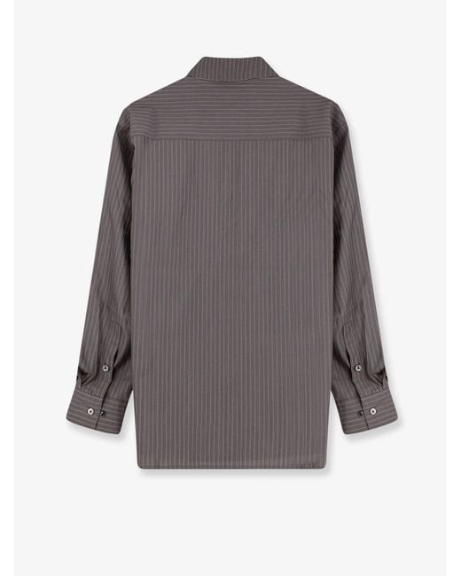 TONYWACK Gray Shirt Silk-Wool for men