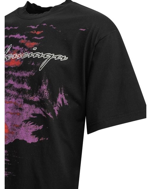 Balenciaga Black Dream Printed T-Shirt