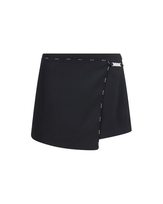 Gcds Blue Skirt-Shorts Mini Satin