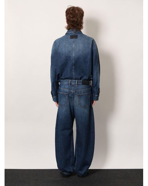 Givenchy Blue Twisted Stone-Washed Denim Jeans for men