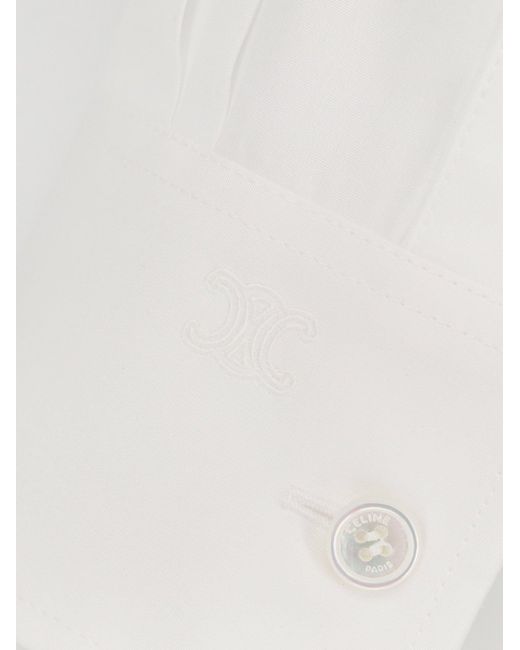 Céline White Relaxed Cotton Shirt