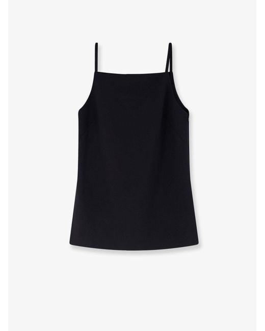 R2W Black Tinta Square Neck Top