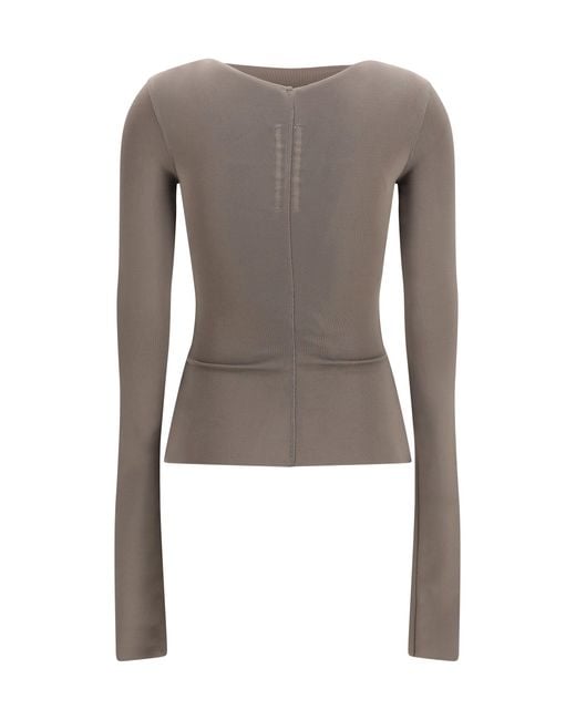 Rick Owens Gray Temple Fitted Top