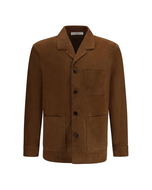 Umit Benan Brown Suede Jacket Santiago for men