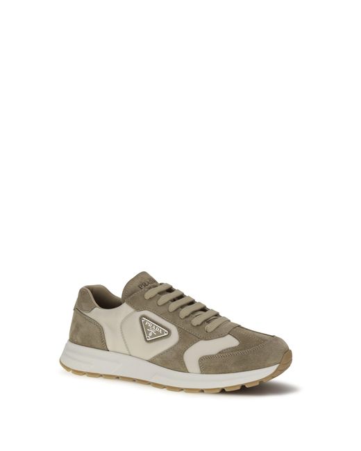 Prada White Prax Sneakers for men