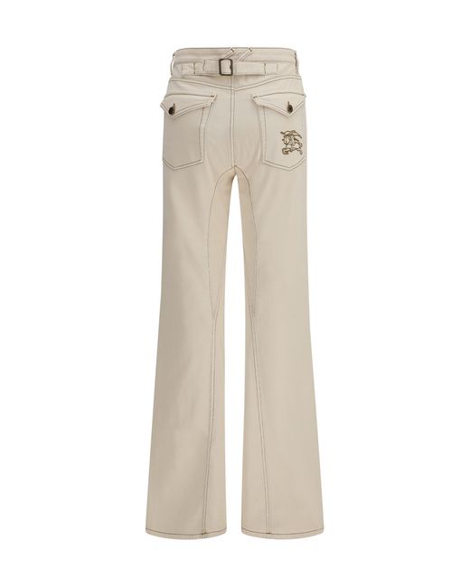 Burberry Natural High-Waisted Bootcut Jeans
