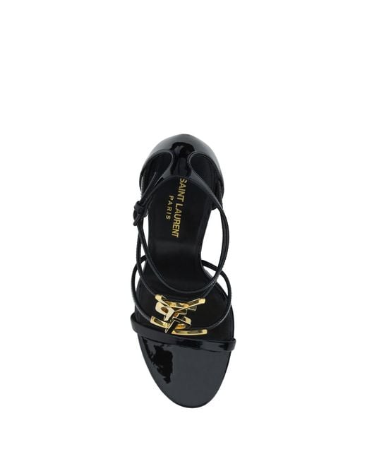 Saint Laurent White Cassandra Sandals