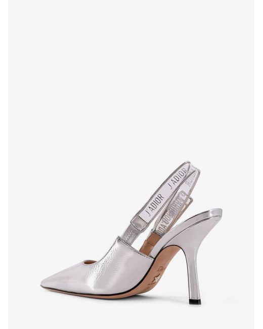 Dior White Dior J'Adior Laminated Leather Pumps