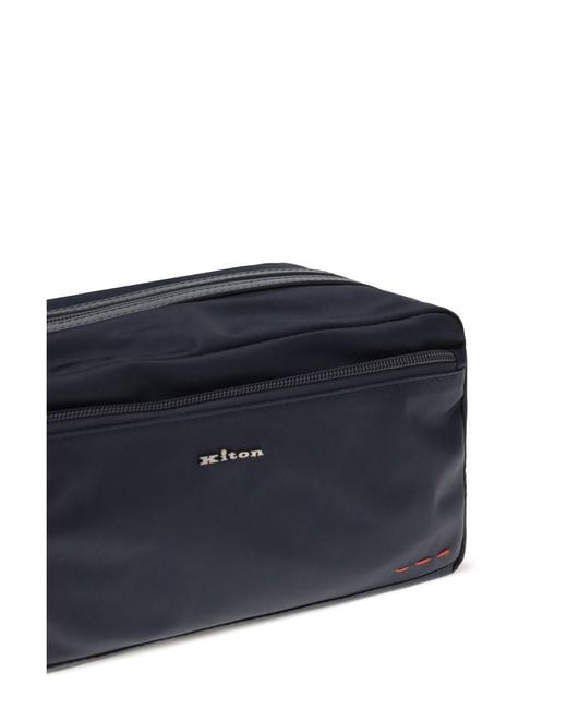 Kiton Blue Beauty Case Nylon for men