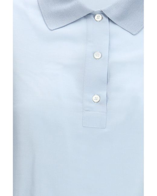 Jacob Cohen Blue Short-Sleeve Blouse