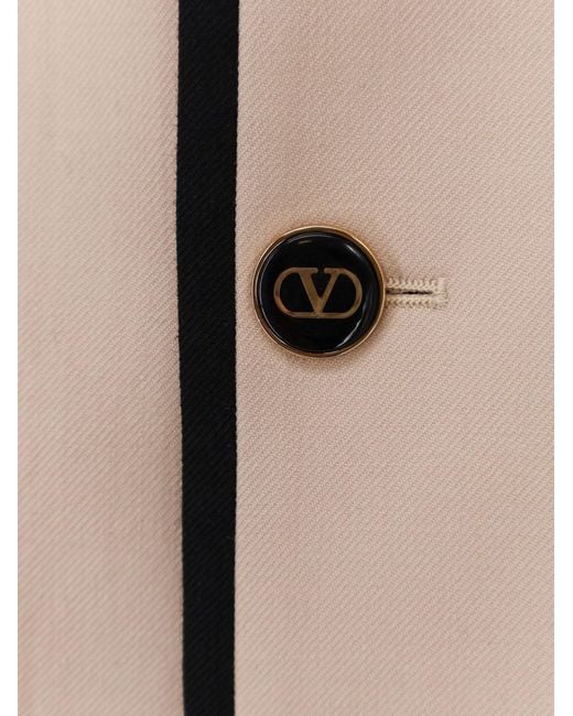 Valentino Natural Single-Breasted Virgin Wool Blazer for men