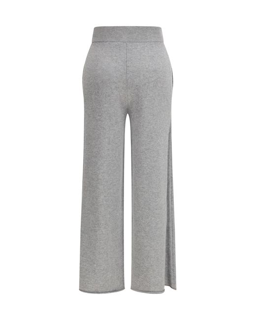 Max Mara Pure Gray Cashmere Pants Grigio Chiaro