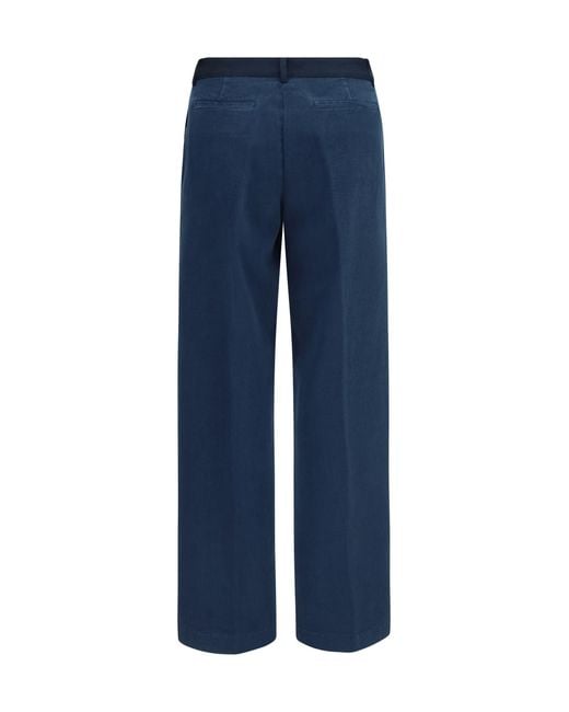 Forte_forte Blue Cotton Chino Pants Notte