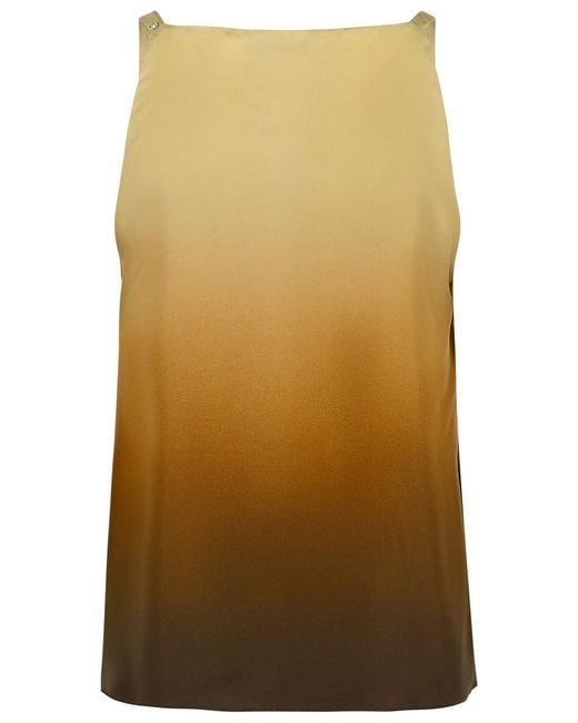 Sportmax Natural 'Some' Gradient Silk Top