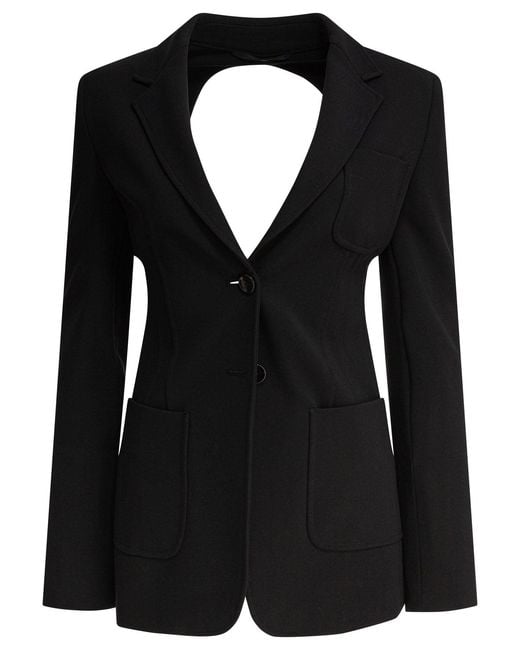 Max Mara Black Slim Jersey Blazer