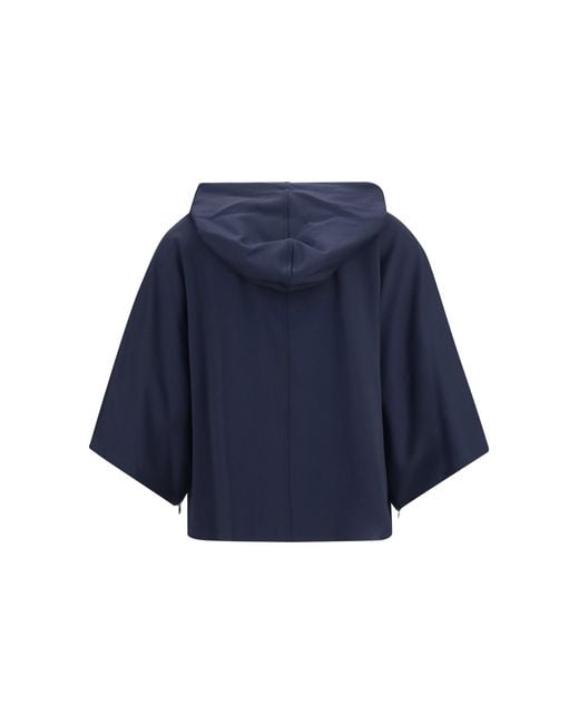 Max Mara Blue Fidato Hooded Sweatshirt