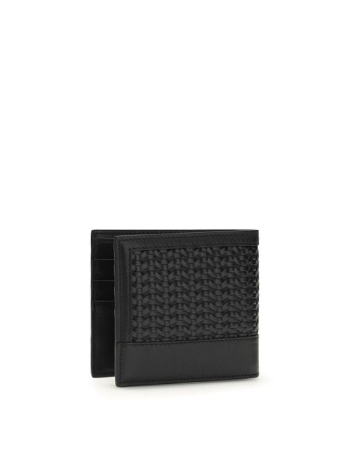 Dolce & Gabbana Black Plongã Leather Wallet for men