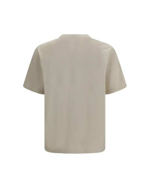 Maison Kitsuné White Handwriting Comfort T-Shirt Pelican for men