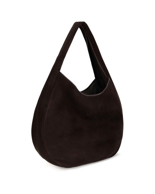 Loewe Black Roomy Suede Calfskin Hobo Shoulder Bag for men