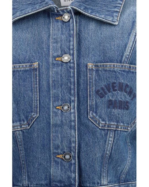 Givenchy Blue Denim Crop Jacket