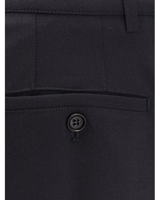 Aspesi Blue Wool Blend Trousers