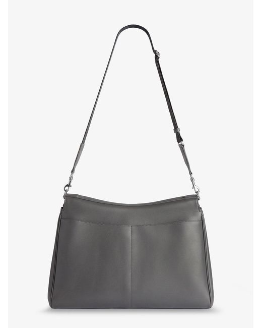 Balenciaga Gray Rodeo Messenger Leather Crossbody Bag for men