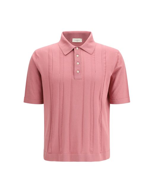 Piacenza Cashmere Pink Cotton Polo for men