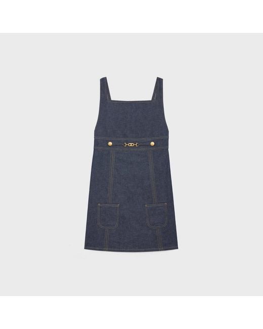 Céline Blue Empire Mini Dress