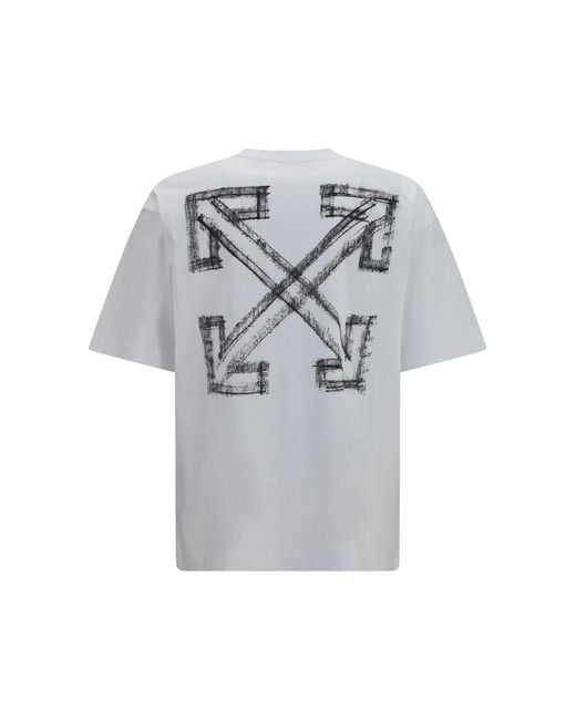 Off-White c/o Virgil Abloh Gray Motion Arrow Skate T-Shirt for men