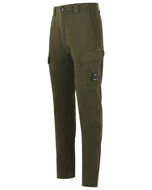 C P Company Green Dark Cotton Pants for men