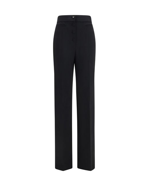 Valentino Black Wool Flare Pants